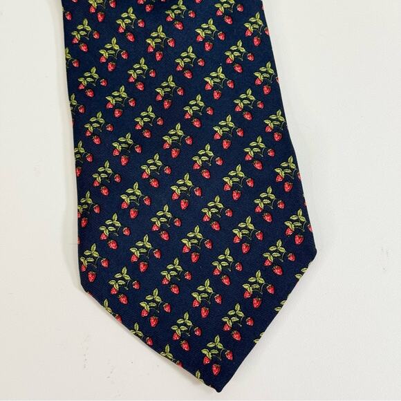 Brooks Brothers Pure Silk Tie Adjustable Floral Print Blue Mens One Size - Picture 3 of 7